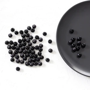 Tahta boncuk, gotik  100 gr. (Siyah)