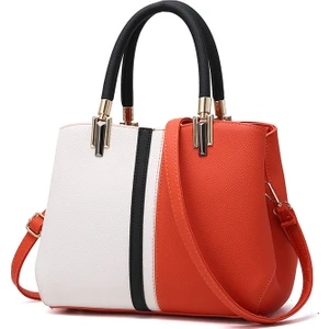 Yaowei HB Yeni Moda Kontrast Renk Çanta Büyük Kapasiteli Işe Gidip Geliş Omuz Crossbody Çanta Trendy (Yurt Dışından)