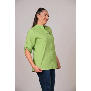 Lady Majestic Cotton Hakim Yaka Büyük Beden Gömlek