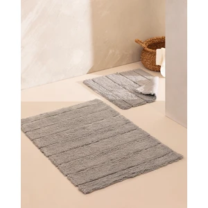 Madame Coco Bleuet Banyo Paspası - Açık Gri - 60X100 cm