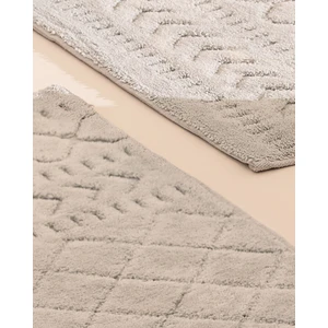 Madame Coco Panier 2'li Pamuklu Banyo Paspası - Gri - 60x100 cm