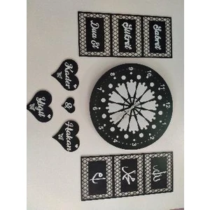 Mrc Hediye Sepeti Duvar Saati Dualı & Kalpli