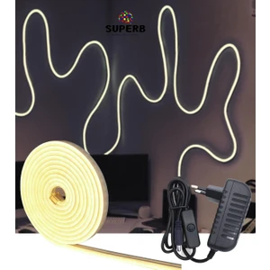 Sb-6503 2.5 Metre Neon LED Gün Işığı Aç Kapa Butonlu Adaptörlü Şerit LED