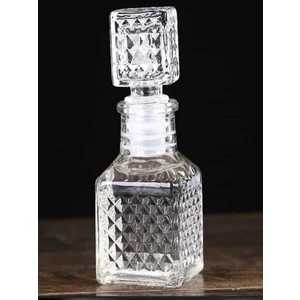 Camcı Baba Kolonya Şişesi Alkol Şişesi Kare Kristal 10 Adet 50 ml 4,5 *10,6 cm