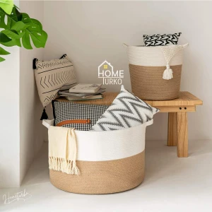 Home Turko Jüt, Hasır, Kirli Çamaşır Sepeti, Kirli Sepeti, Banyo Sepeti, Oyuncak Sepeti, Mutfak Sepeti