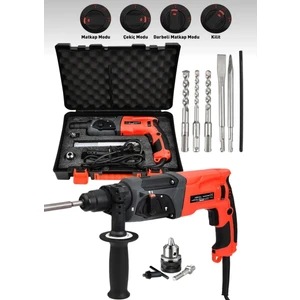 Dynamic Max Extra Güçlü 4200W Probakır Sargı Kırıcı Delici Darbeli Hilti Matkap 5 Adet Uç Metal Şanzuman Ggrmn-Kırcı3