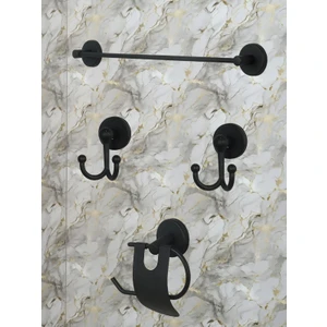 UG Home Siyah Uzun  Havluluk  Bornoz Askısı   Dar Kapaklı  Tuvalet  Peçeteliği