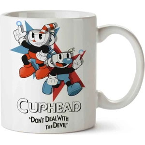 Cuphead And Mugman Iki Tarafı Baskılı Kupa Bardak