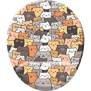 Art Hediye Sevimli Kediler Baskılı Bilek Destekli Mouse Pad Mousepad