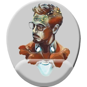 Art Hediye Tony Stark Marvel Demir Adam Baskılı Bilek Destekli Mouse Pad Mousepad