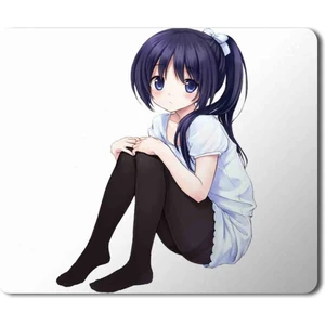 Art Hediye Oturan Anime Kız Karakter Baskılı Mouse Pad Mousepad