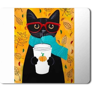 Art Hediye Kedi Kahve Içen Kedi Cat Baskılı Mouse Pad Mousepad