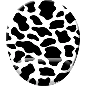 Art Hediye Siyah Inek Benekli Baskılı Bilek Destekli Mouse Pad Mousepad