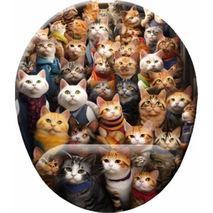 Art Hediye Kediler Baskılı Bilek Destekli Mouse Pad Mousepad
