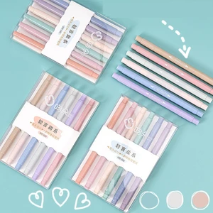 Morandi Colour 6 Parça Ince Model Çift Taraflı Marker Çizgi Işaretleme Kalemi - Tip 2