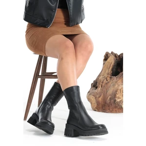 Deri Termo Taban Günlük  Rahat Kadın Bot Ayakkabı