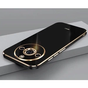 M.TK Moveteck Realme 11 Pro Kılıf Kamera Korumalı Parlak Gold Altın Renk Işleme Kenarlı Yumuşak Silikon Ince Lüks Kapak