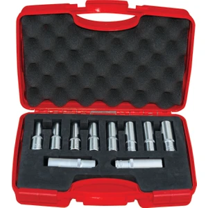 İZELTAŞ-1108006010-10 Parça 1/2" Altı Köşe Derin Lokma Takımı