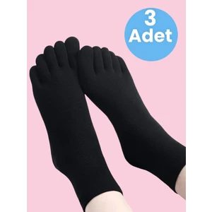 Kadın 3'lü Bambu Mantar Çorabı Parmak Çorap 36-44 Numara