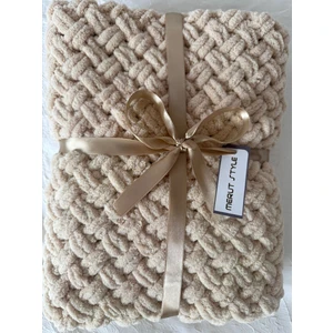 Merut Style El Örgüsü Puffy bal köpüğü hasır  Desenli Bebek Battaniyesi