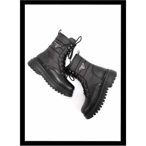 Siyah Siyah Paraşüt  Kadın Bot & Bootie K02405026409