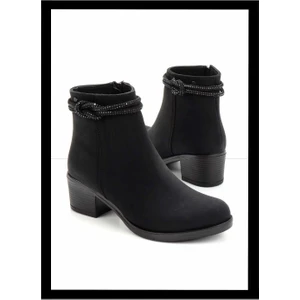 Siyah Nubuk  Kadın Bot & Bootie K02671903601