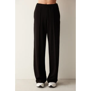 Geniş Paça Nervour Siyah  Jogger Pantolon