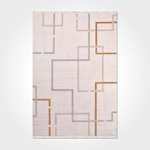 Krem Modern Makine Halısı