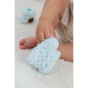 Ilkbahar Bebek Ayakkabısı Şirin Süslü Yeni Doğan Panduf Çorap Alize Puffy  Mavi Yeşil Su Yeşili 0-3m Oeko Tex Sertifika By Tosbiq Baby Made In Turkey