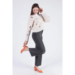 11107 Bol Paça Kot Pantolon Füme