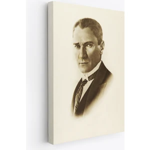 Harita Sepeti Atatürk Portre Tablosu Mustafa Kemal Atatürk Dikdörtgen Dekoratif Kanvas Tablo-59