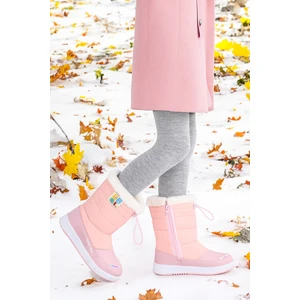Kiko Kids Havana Fermuarlı Günlük Kız Çocuk Kar Botu Pudra