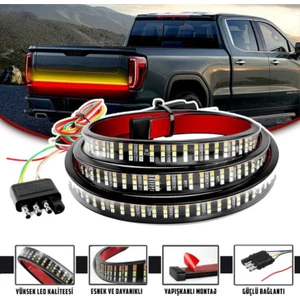 Pick Up Off Road 4x4 Bagaj Altı Kayan LED Sinyalli 5 Modlu 120CM