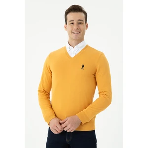 U.S. Polo Assn. Erkek Hardal Triko Kazak 50269002-VR072