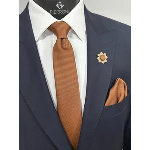 Taba Kravat Mendill Yaka Çiçeği Kombin Set