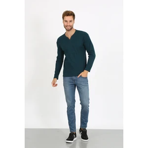 Uomo Park 5524 Yeni Sezon V Kesim Düğmeli Kaşkorse Kazak