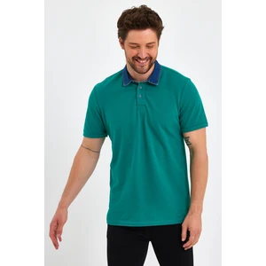 Uomo Park 2134 Kot Yaka Düğmeli , Premium Kısa Kollu T-Shirt