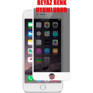iPhone 7 Plus Hayalet Ekran Koruyucu Tam Kaplayan Gizli Privacy Iphone 7 Plus-Beyaz