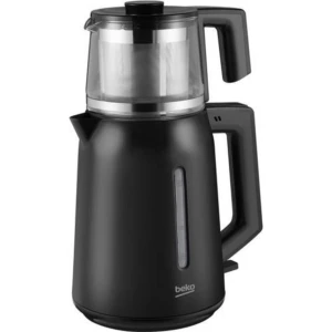 Bkk 2221 C 1650 Watt Siyah Cam Demlikli Çay Makinesi