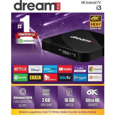Dreamstar I3 Android Tv Box 2gb Ram 16GB Hafıza Android