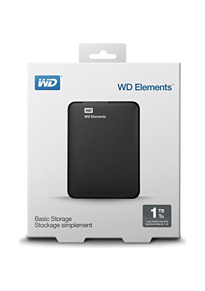 Wd 2.5 Elements 1tb USB 3.0 External HDD Si̇yah BUZG0010BBKWESN