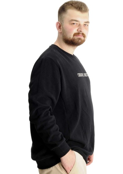 Büyük Beden Erkek Sweat Kuplu Creative Director 23167 Siyah fiyatları
