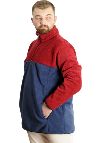 Erkek Sweat Polo Yaka Yarım Fermuarlı Polar 22552 Indigo fiyatları