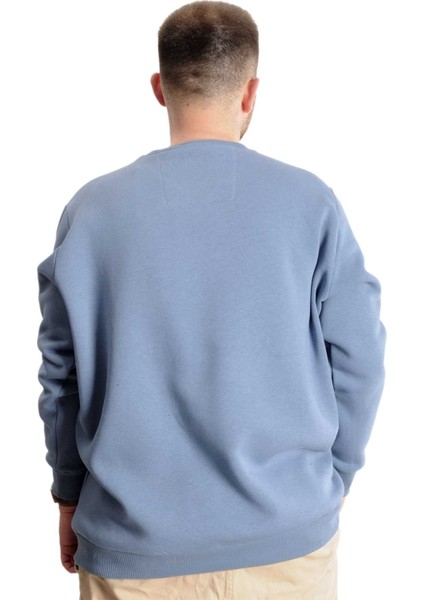 Büyük Beden Erkek Sweat Bisyaka Do It Yourself 23168 Mavi fırsatları