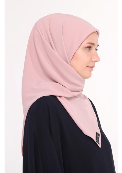 Kadın Medine Ipeği Eşarp Lüks Başörtüsü - Koyu Pembe