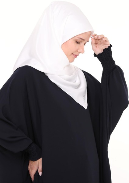 Kadın Saten Krep Düz Parlak Abiye Eşarp - Açık Ekru fiyatları