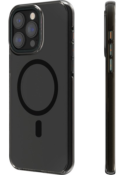 iPhone 15 Pro Max Uyumlu Kılıf Magsafe Şarj Özellikli Youngkit Crystal Shield Serisi Kapak Siyah