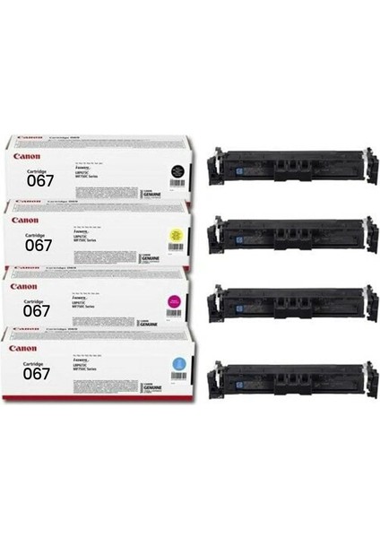 Canon CRG-067 Orjinal 4 Renk Toner Seti - Kutusuz LBP631 / MF651CDW / MF655CDW/MF657CDW