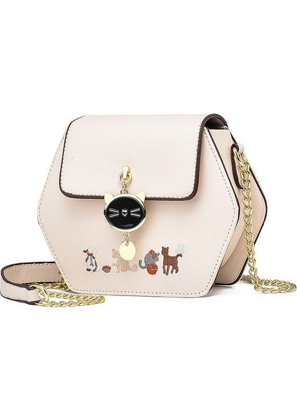 Elmas Kedi Zinciri Kadın Modası Kadınlar Için Çok Yönlü Tek Omuz Crossbody Çanta (Yurt Dışından)