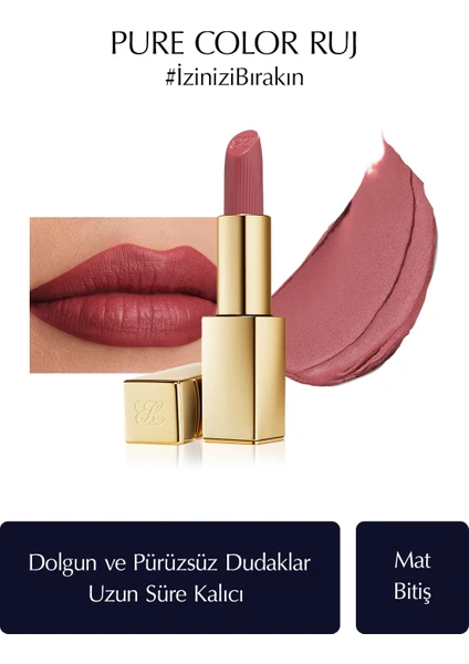 Estee Lauder Mat Bitişli Ruj - Pure Color Matte Lipstick - 3.5gr - Renk: 669 Stolen Heart